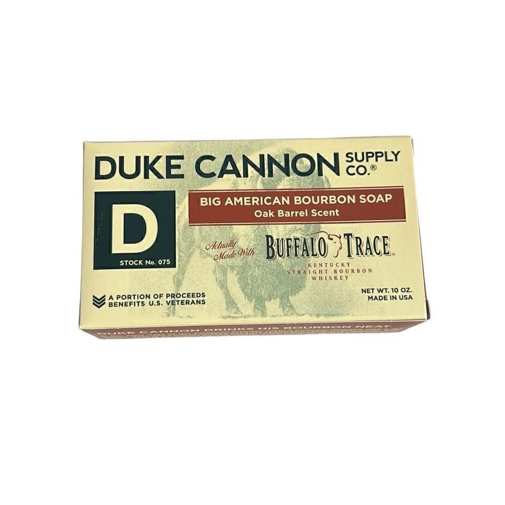 Duke Cannon Big American Bourbon Soap Oak Barren Scent Buffalo Trace New